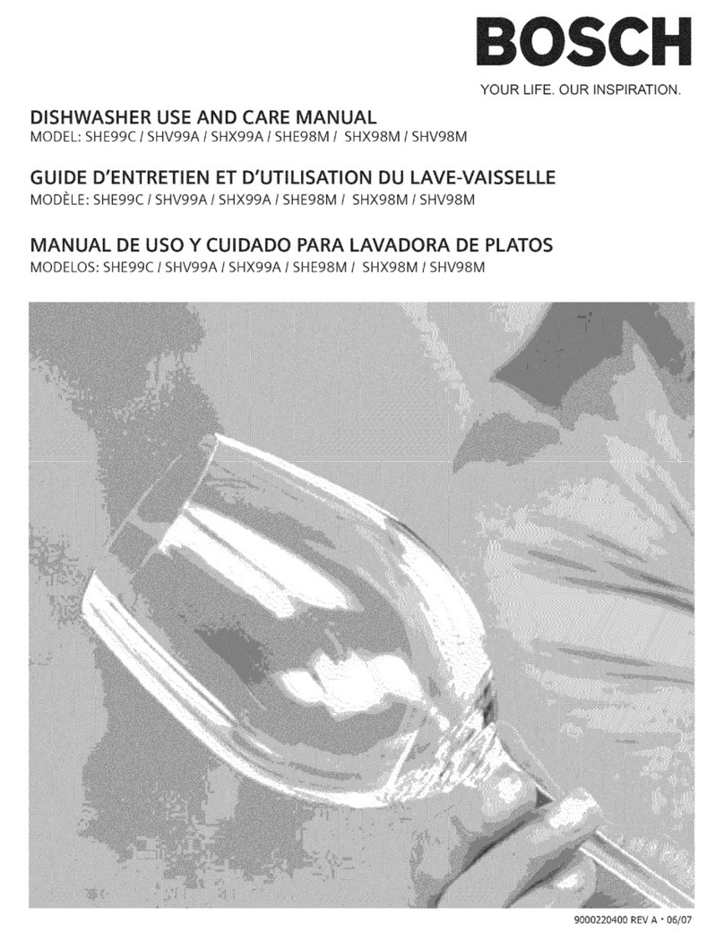 Bosch SHE99C User manual Bosch SHE99C User manual