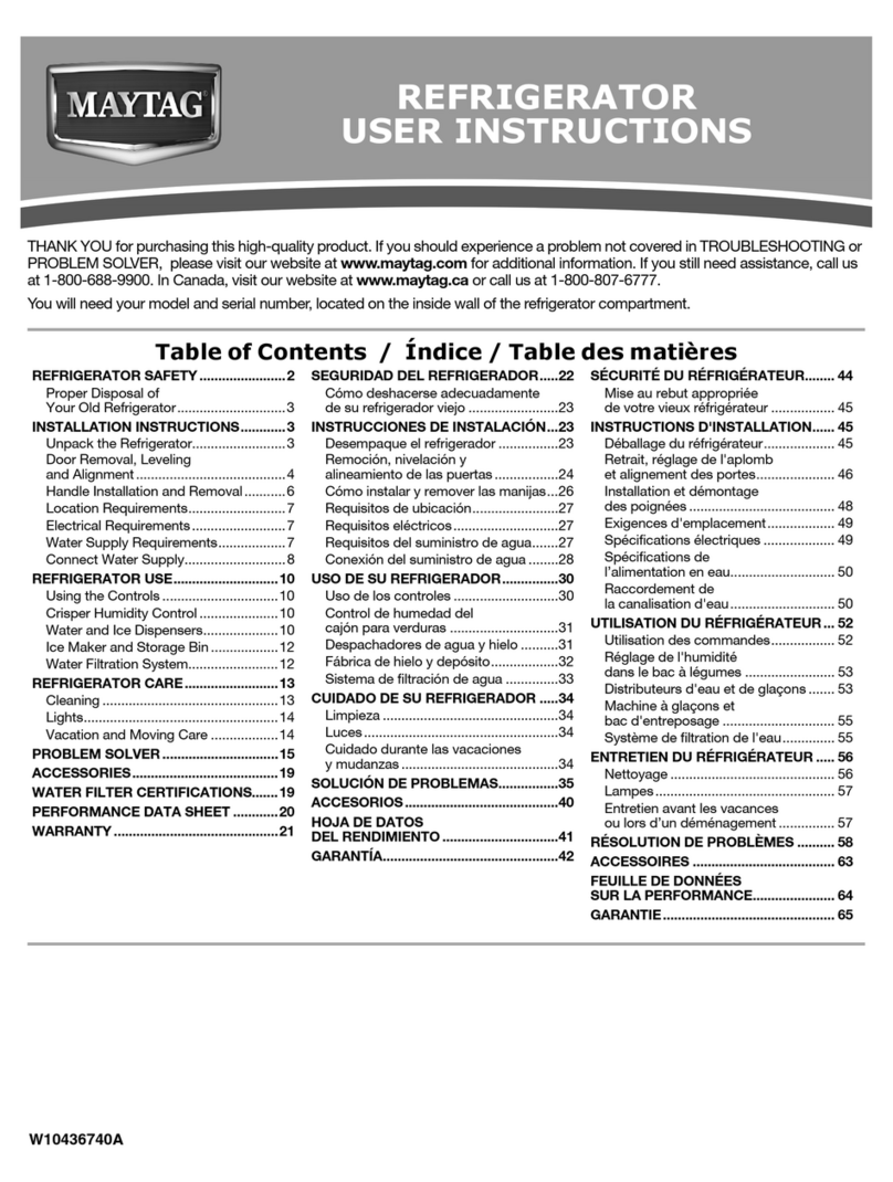 Maytag MSF22D4XAM User manual