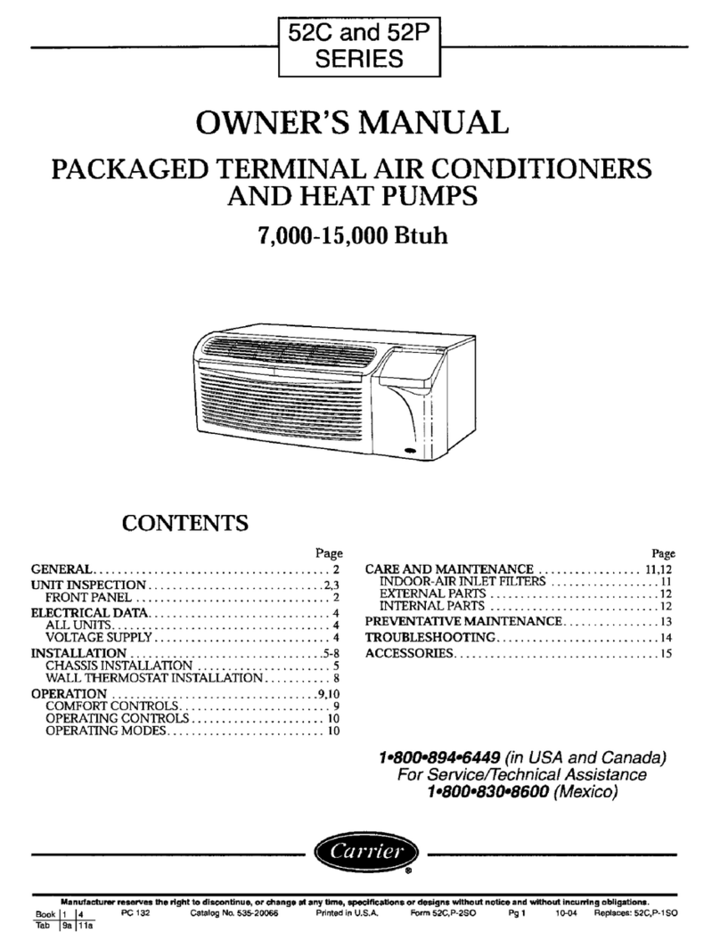 Carrier COMFORT 52C SERIES User manual