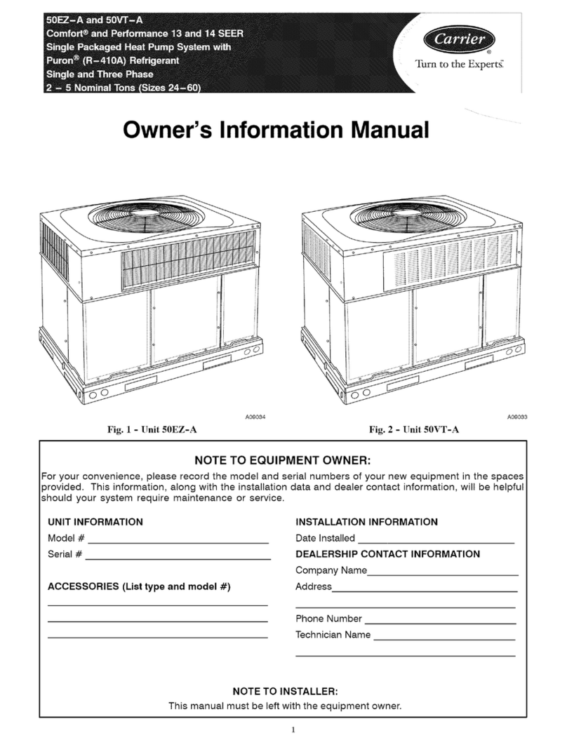 Carrier COMFORT 50EZ-A Instruction Manual