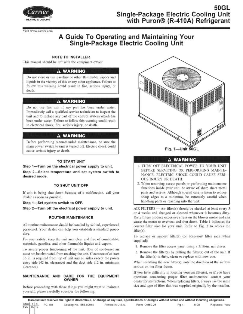 Carrier 50GL 024-060 User manual