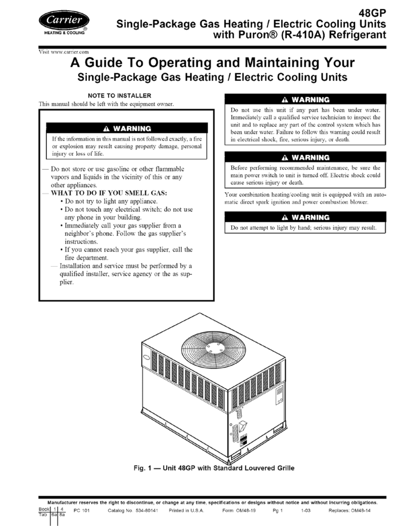 Carrier 48GP Series Operating and maintaining guide