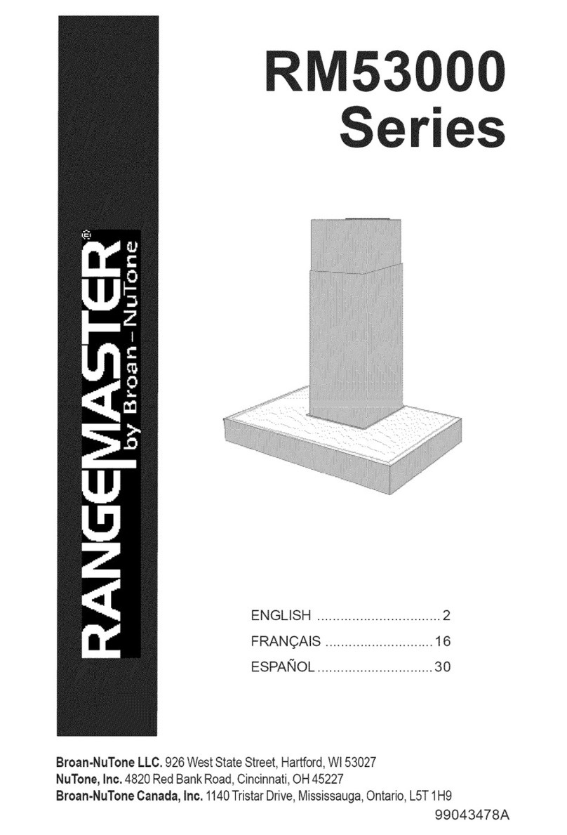 NuTone RangeMaster RM53000 Series User manual