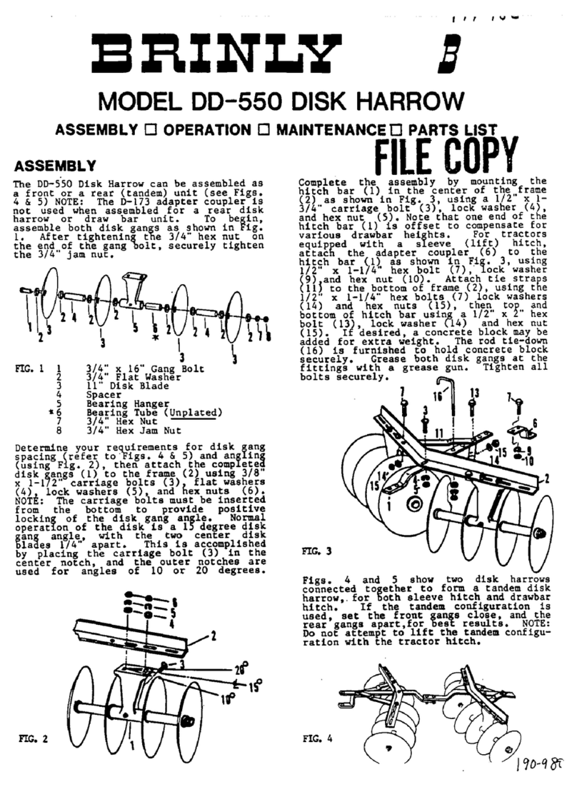Brinly DD-550 Assembly and operation manual