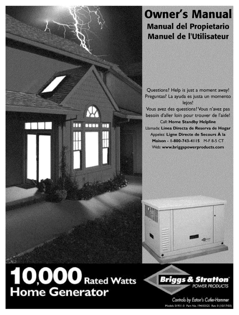 Briggs & Stratton 01931-0 owner's manual