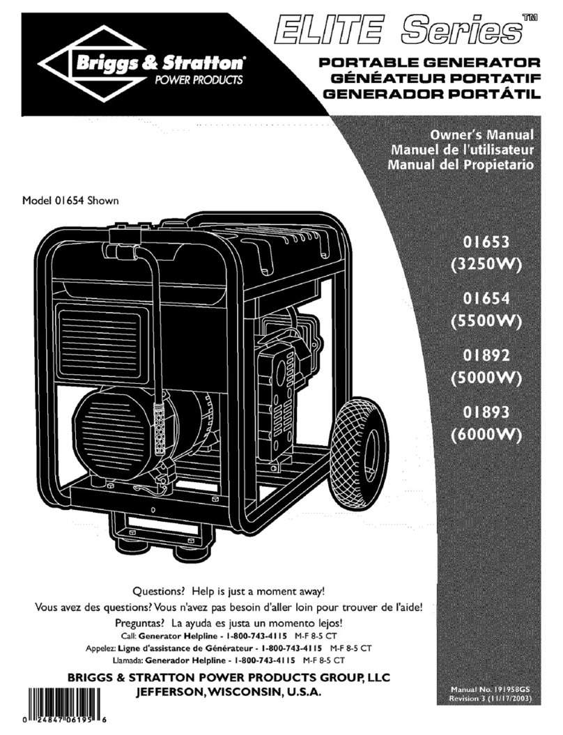 Briggs & Stratton 1653 User manual