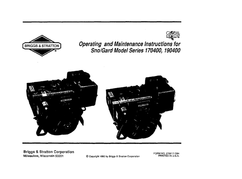 Briggs & Stratton Sno/Gard 170400 Series Manual