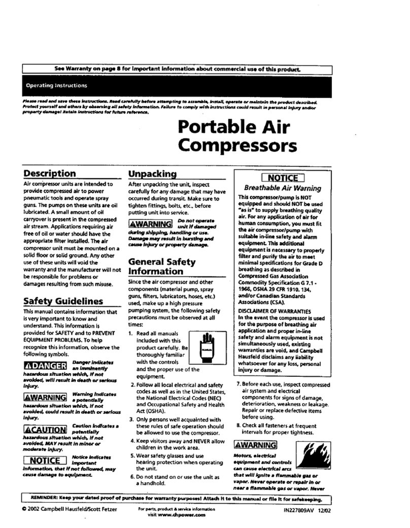 Campbell Hausfeld VT6333 User manual