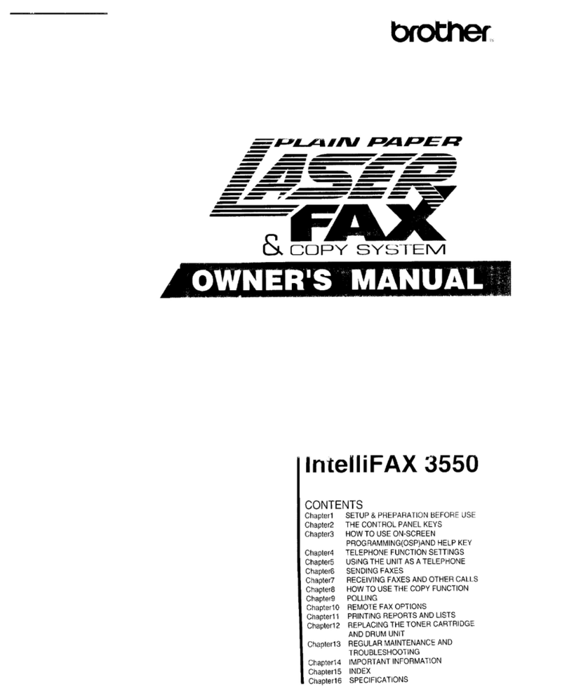 Brother LaserFax IntelliFAX 3550 User manual