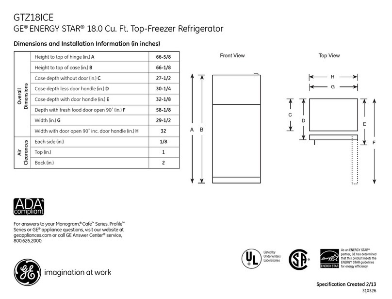 GE GTZ18ICESS User manual
