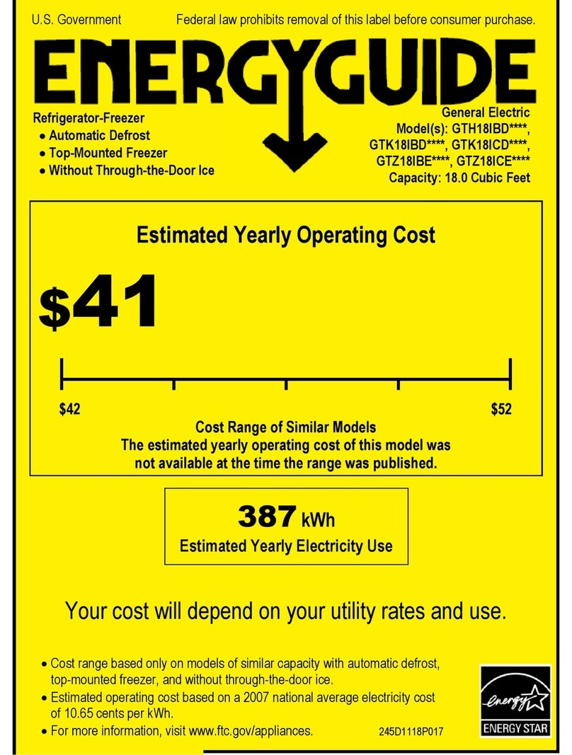 GE GTZ18IBESS Energy guide