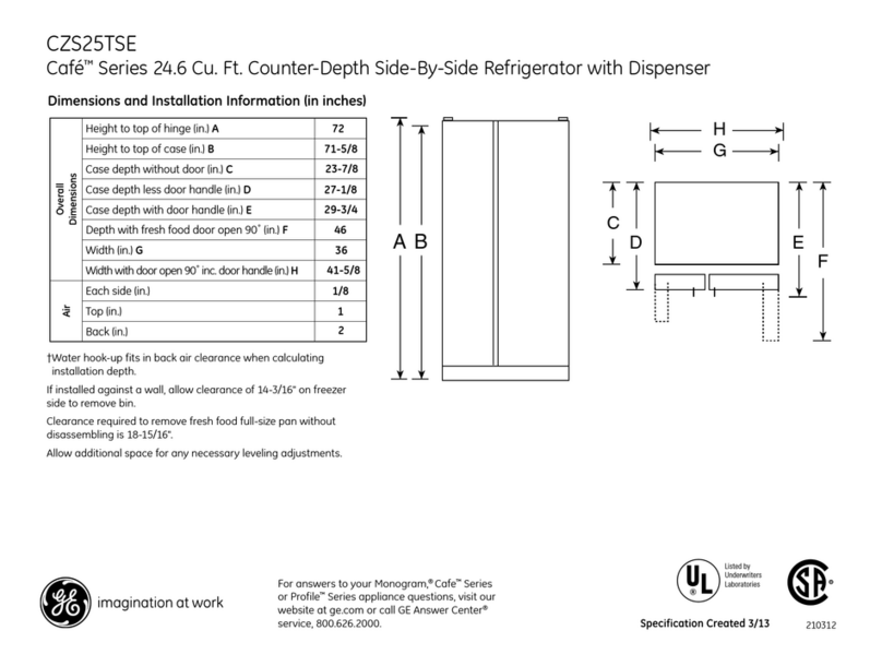GE CZS25TSESS User manual