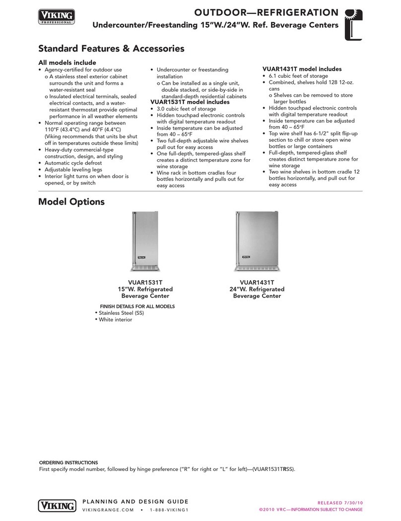 Viking VUAR143TRSS User manual