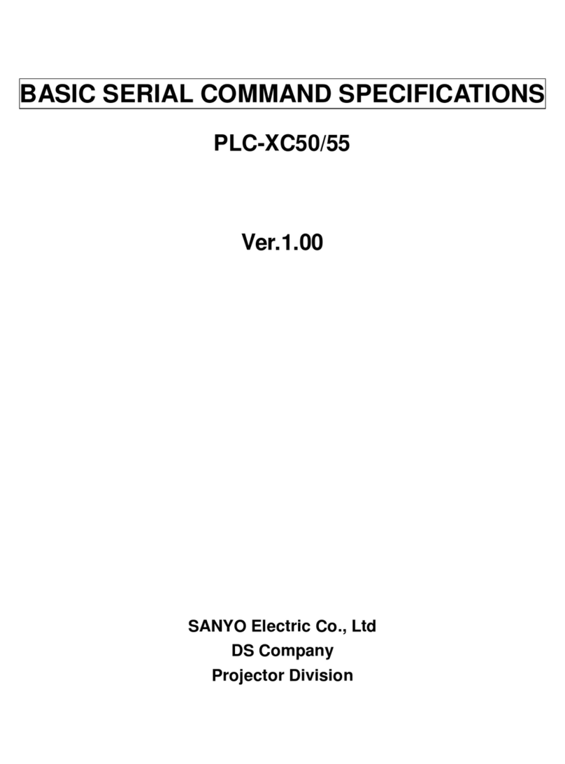 Sanyo PLC-XC50 - 2600 Lumens User manual Sanyo PLC-XC50 - 2600 Lumens User manual