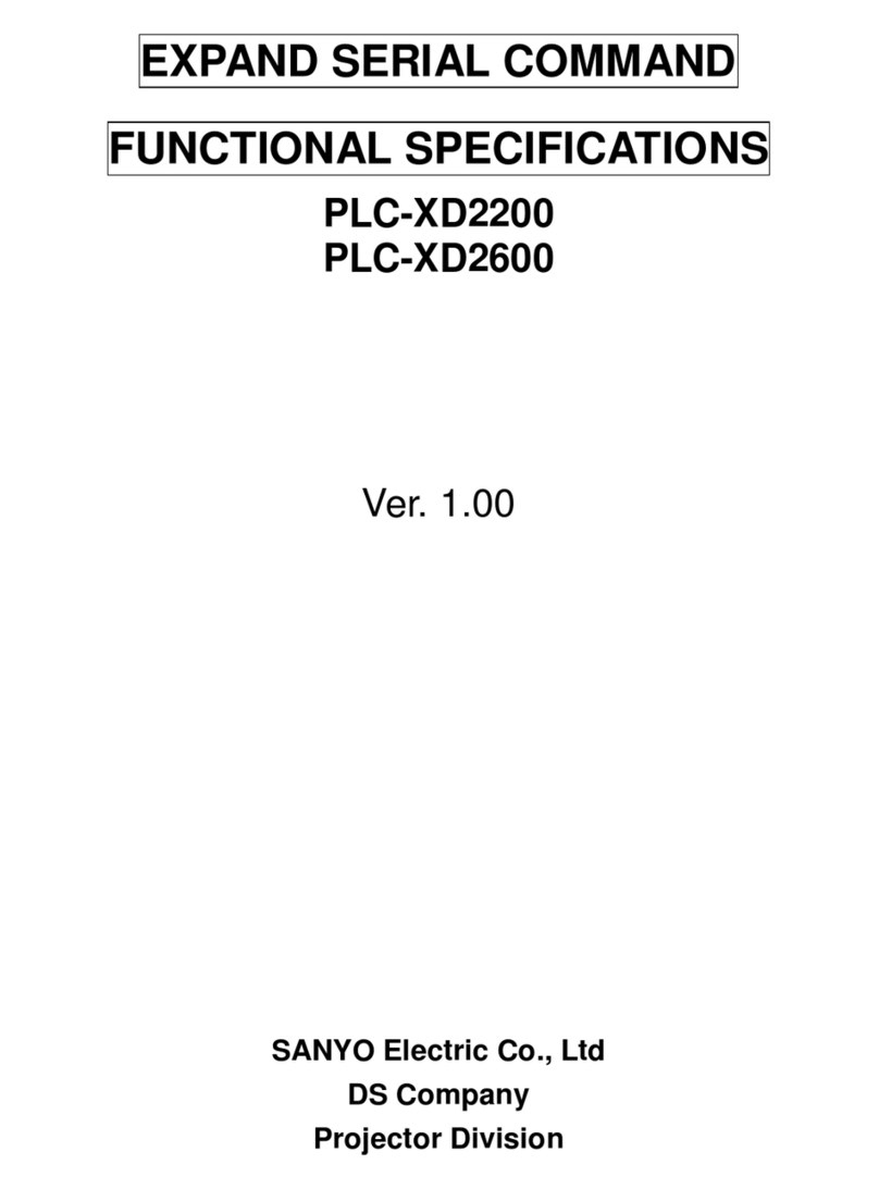 Sanyo PLC-XD2200 User manual