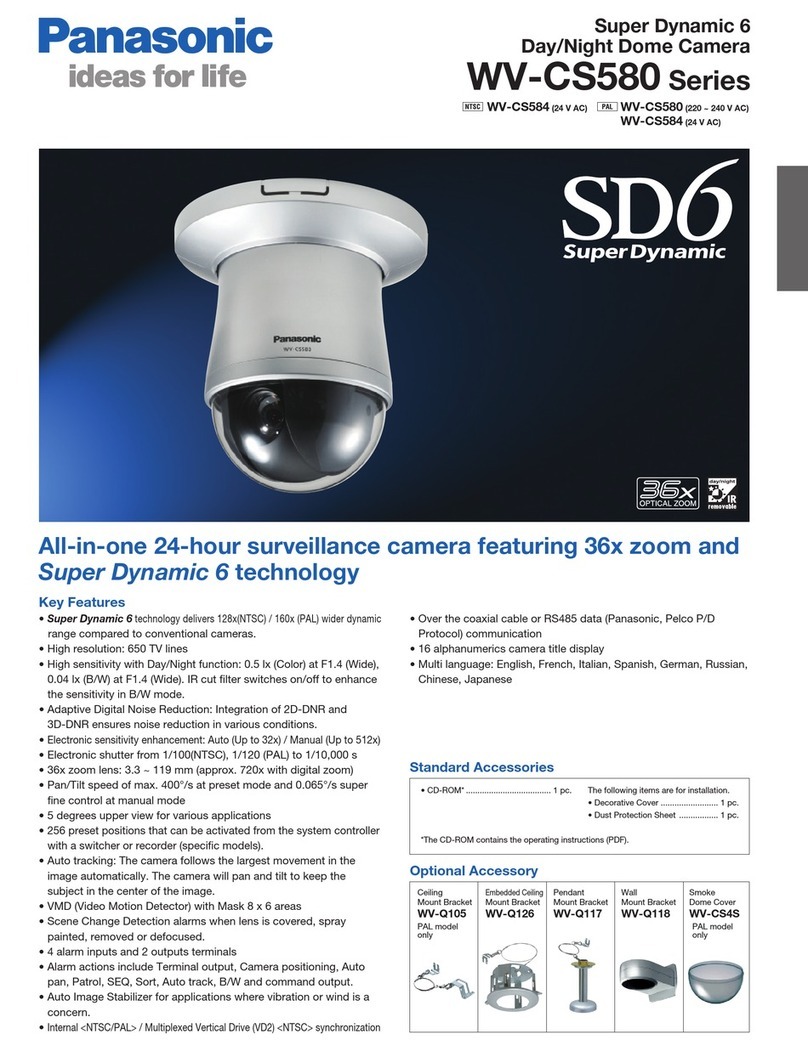 Panasonic WV-CS580 User manual