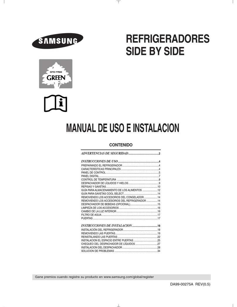 Samsung RS2545SH Use and Installation Instructions