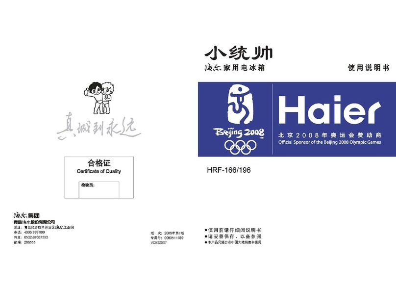 Haier HRF-166 User manual