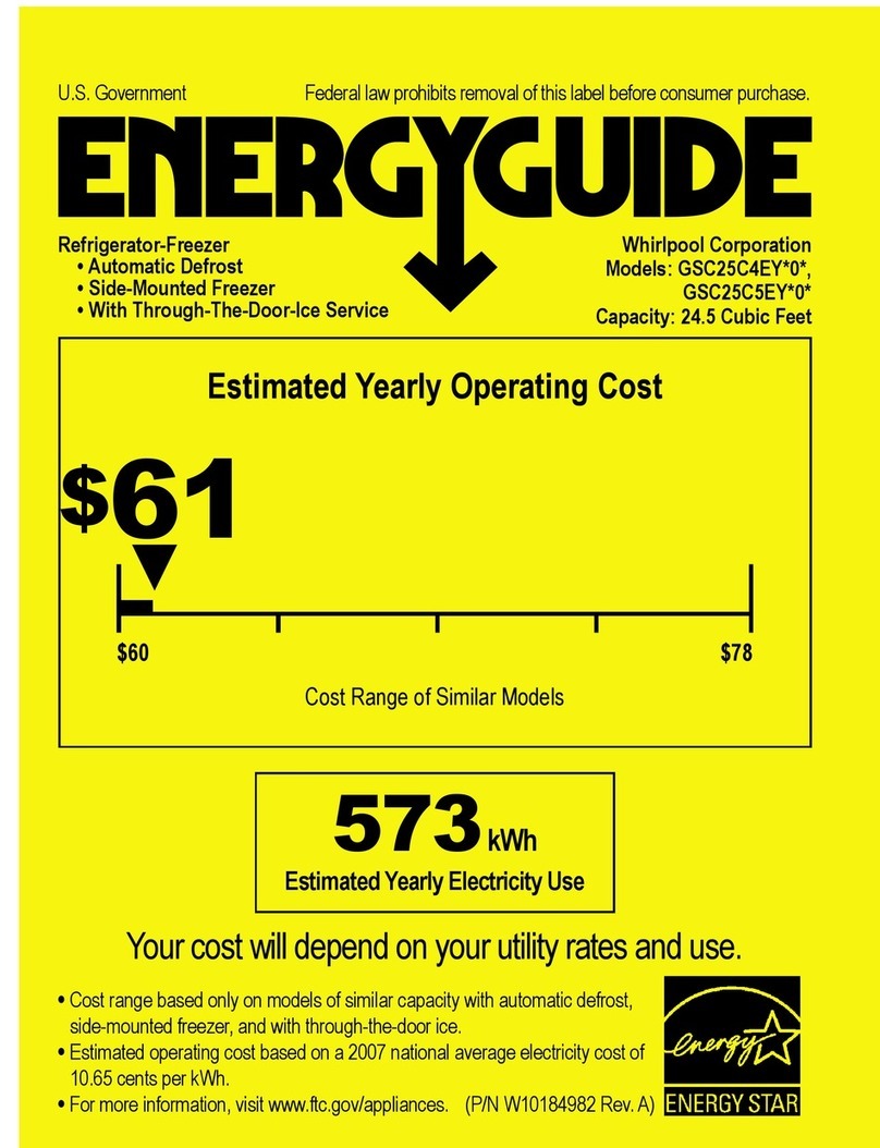 Whirlpool  GSC25C4EYW Assembly instructions