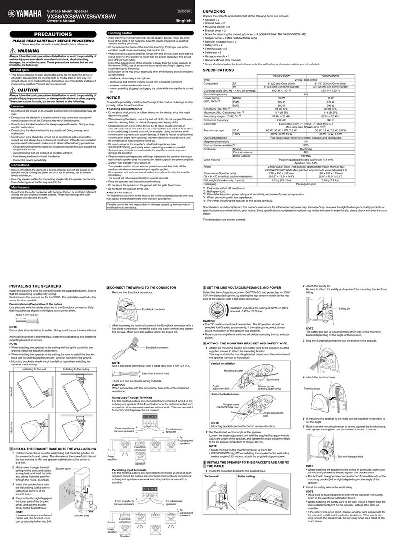 Yamaha VXS5 User manual