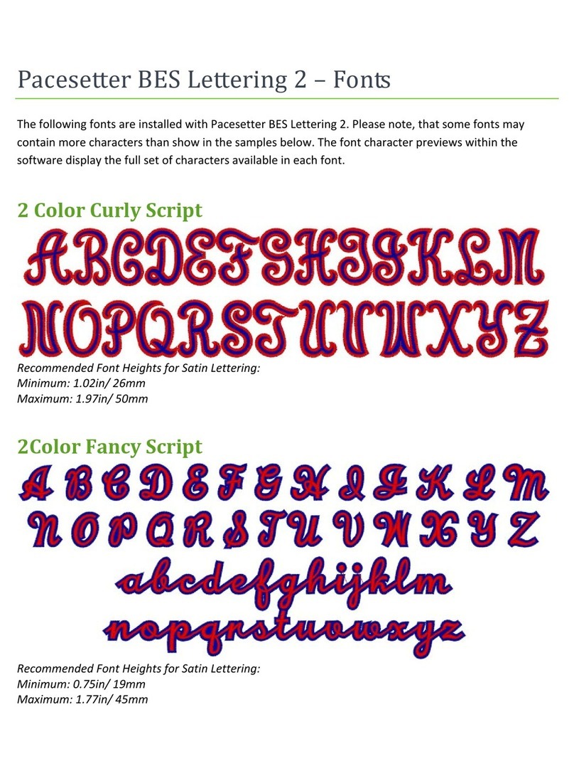 PULSE+ BES Embroidery Software 2 User manual