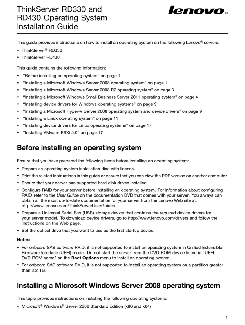 Lenovo ThinkServer RD330 User manual Lenovo ThinkServer RD330 User manual