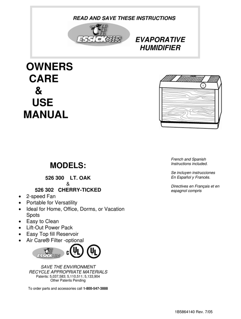 Essick Bemis 526 300 Instruction manual