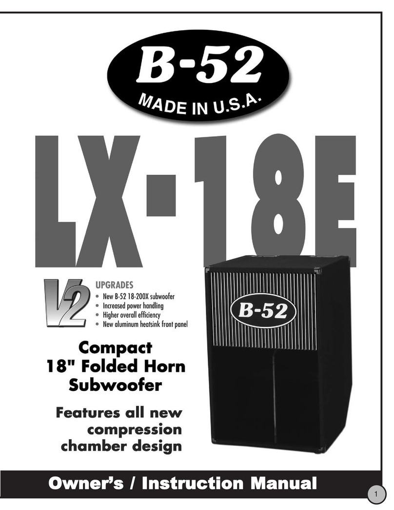 B-52 B-52 LX-18EV2 Owner's instruction manual