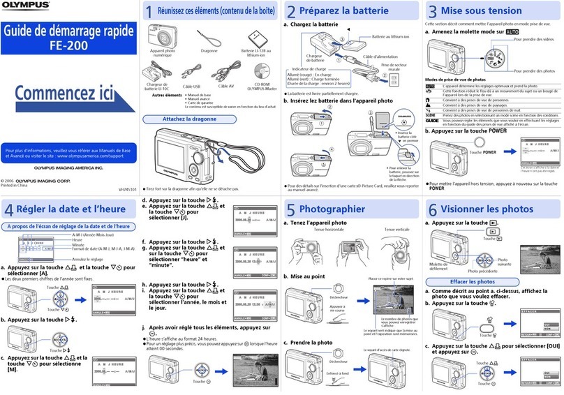 Olympus FE 200 Guide de démarrage rapide