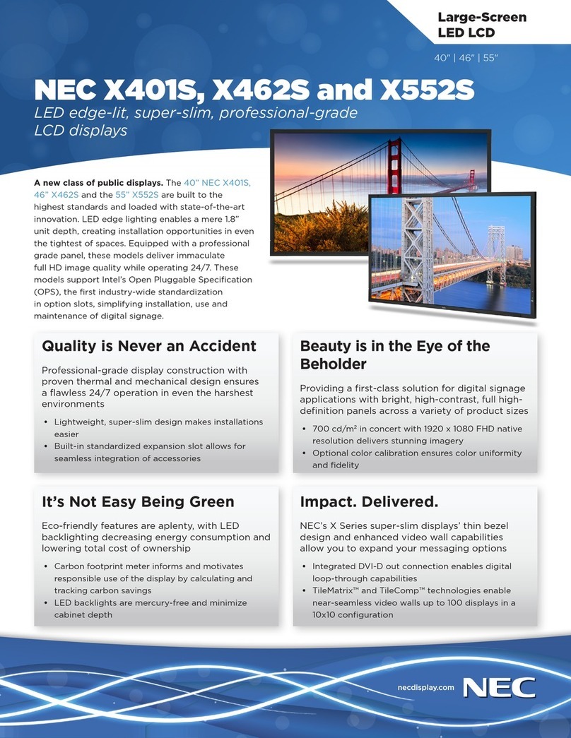 NEC MultiSync X462S User manual