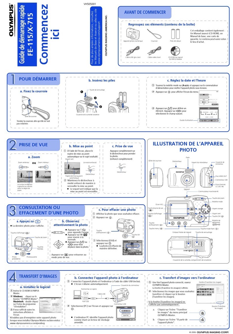 Olympus X-715 Quick start guide Olympus X-715 Quick start guide