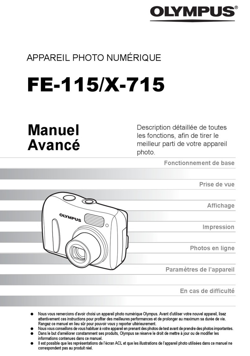Olympus FE 115 - Digital Camera - 5.0 Megapixel Manuel Avancé