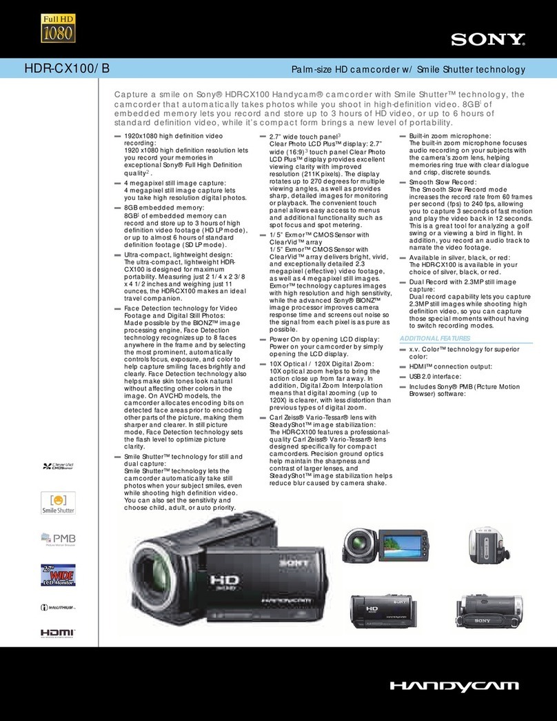 Sony HDR-CX100/B User manual