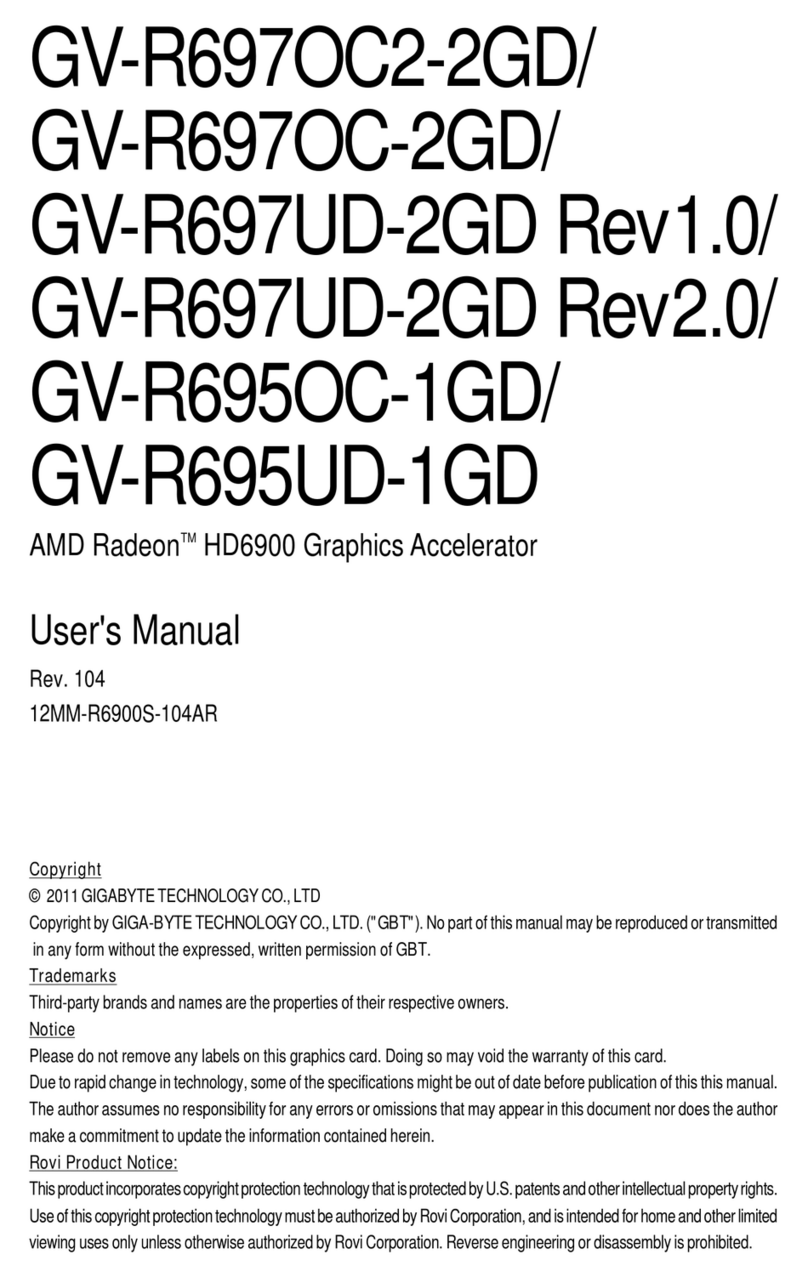 Gigabyte GV-R695UD-1GD User manual
