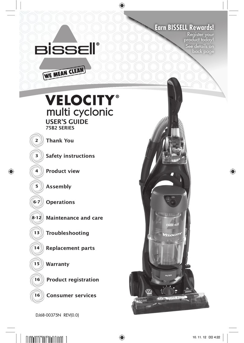 Bissell Velocity® Vacuum 75B21 user guide