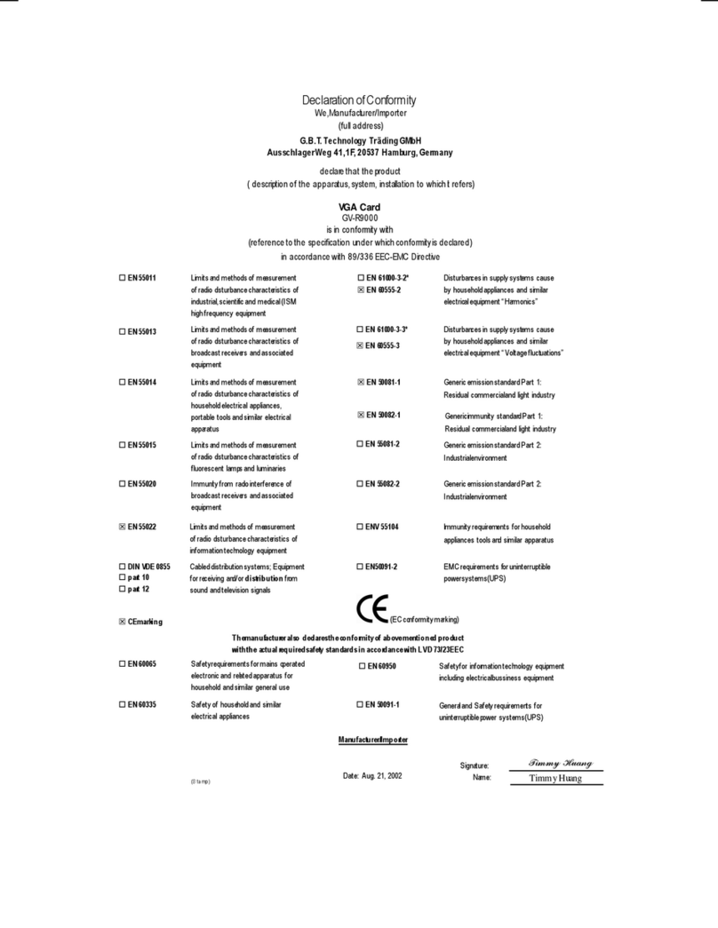 Gigabyte GV-R9000 user manual