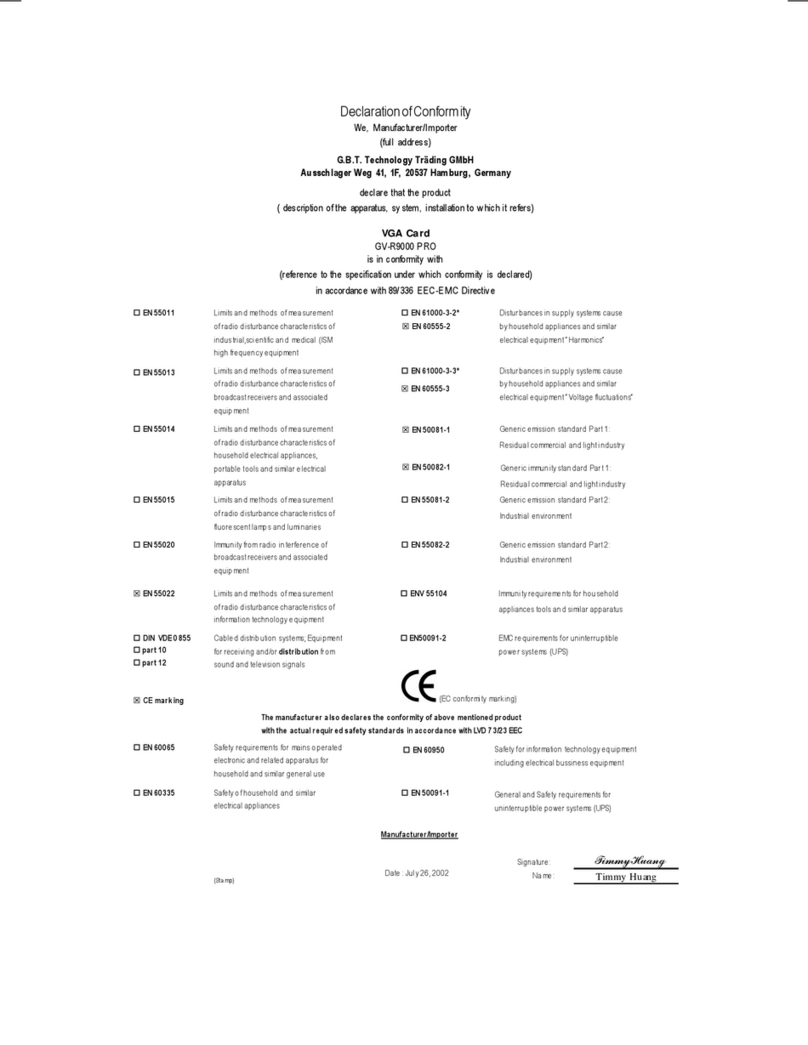 Gigabyte GV-R9000 user manual