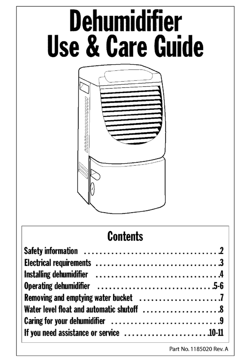 Comfortaire DH600K0 Use & care guide