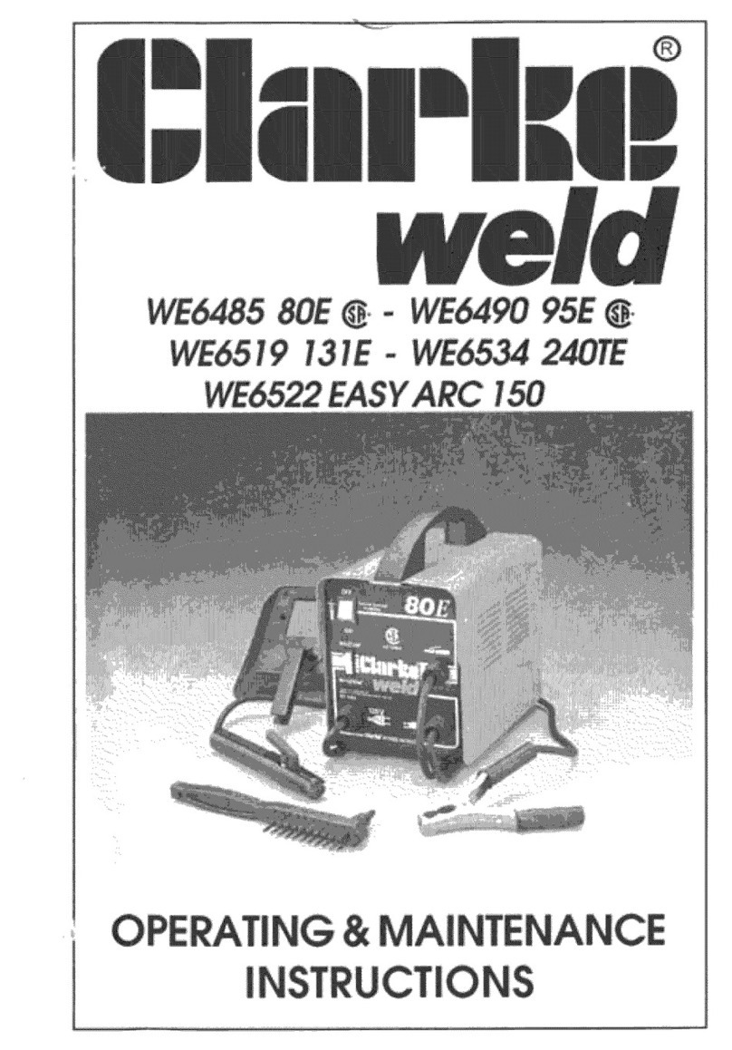 Clarke WE6495E Installation and operation manual