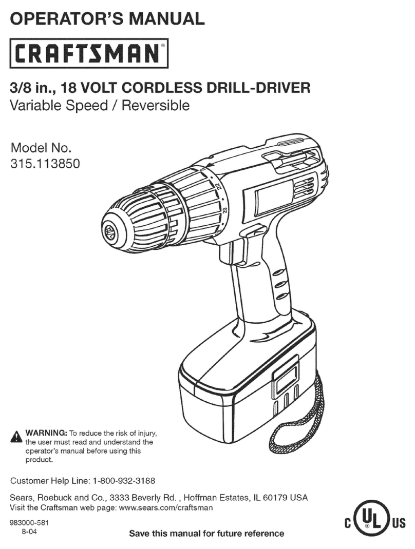 Craftsman 315.113850 Operator's manual