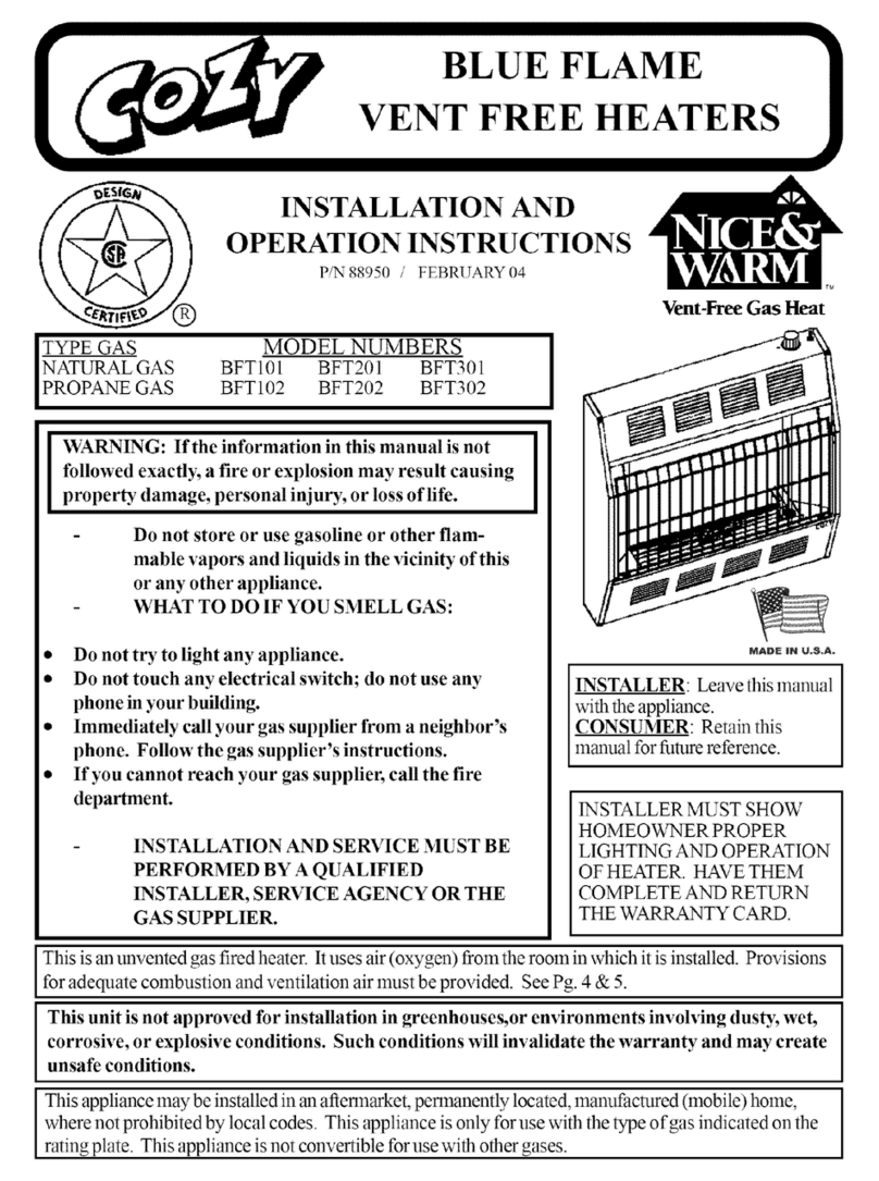 COZY BFT101 and Installation and operation instructions