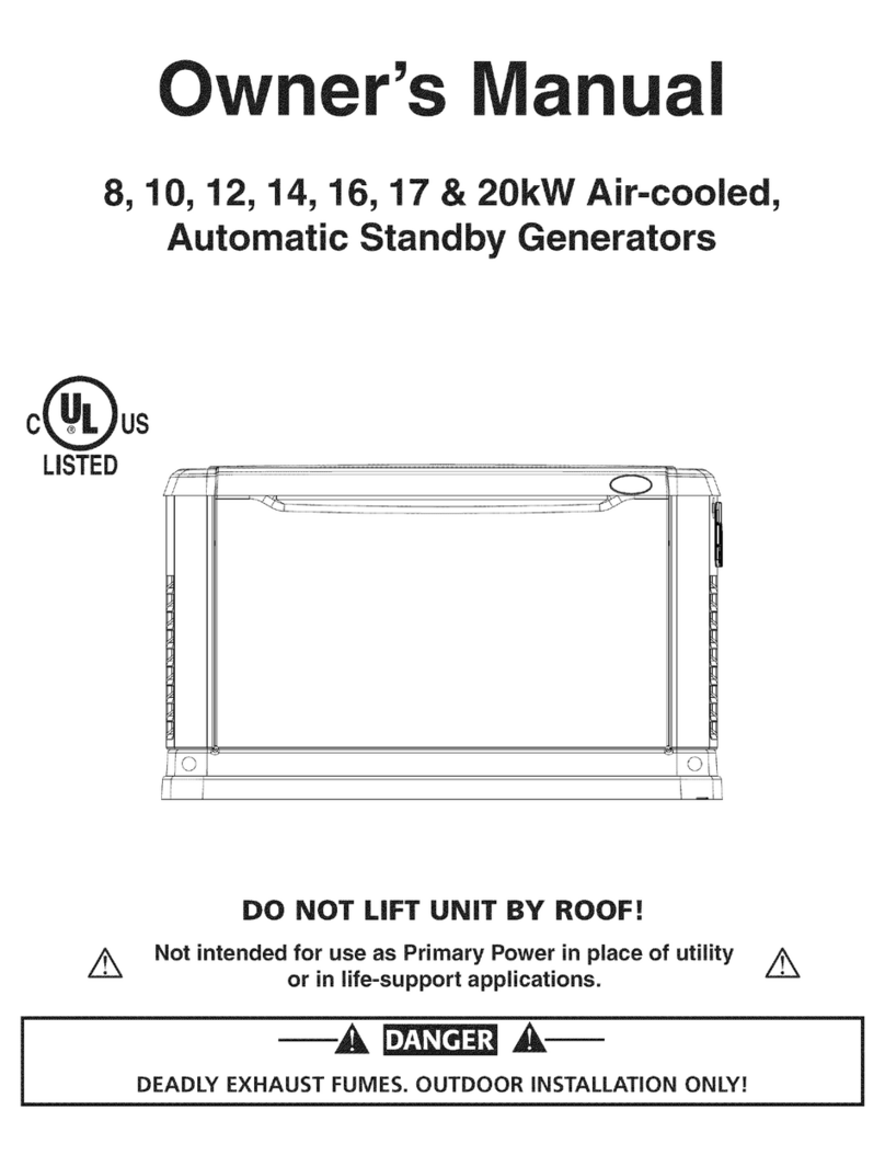 Generac Power Systems 8 kW LP User manual