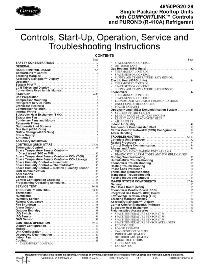 Carrier 50PG20-28 User guide