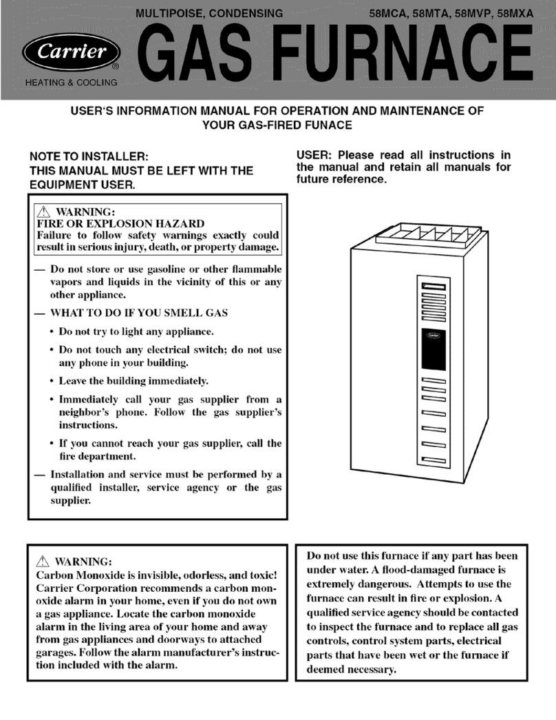 Carrier GAS FURNACE 58MVP Guide