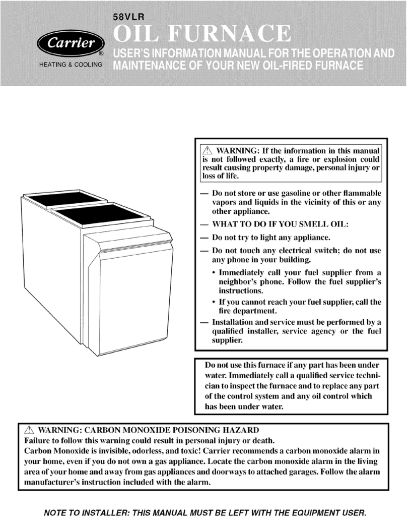 Carrier 58VLR User's information manual