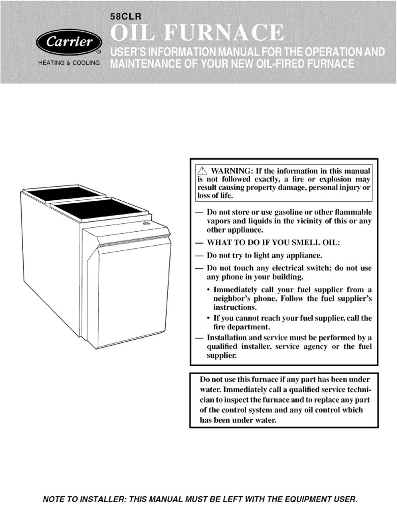 Carrier 58CLR User's information manual