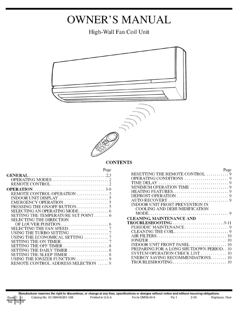 Carrier OM38/40-6 User manual