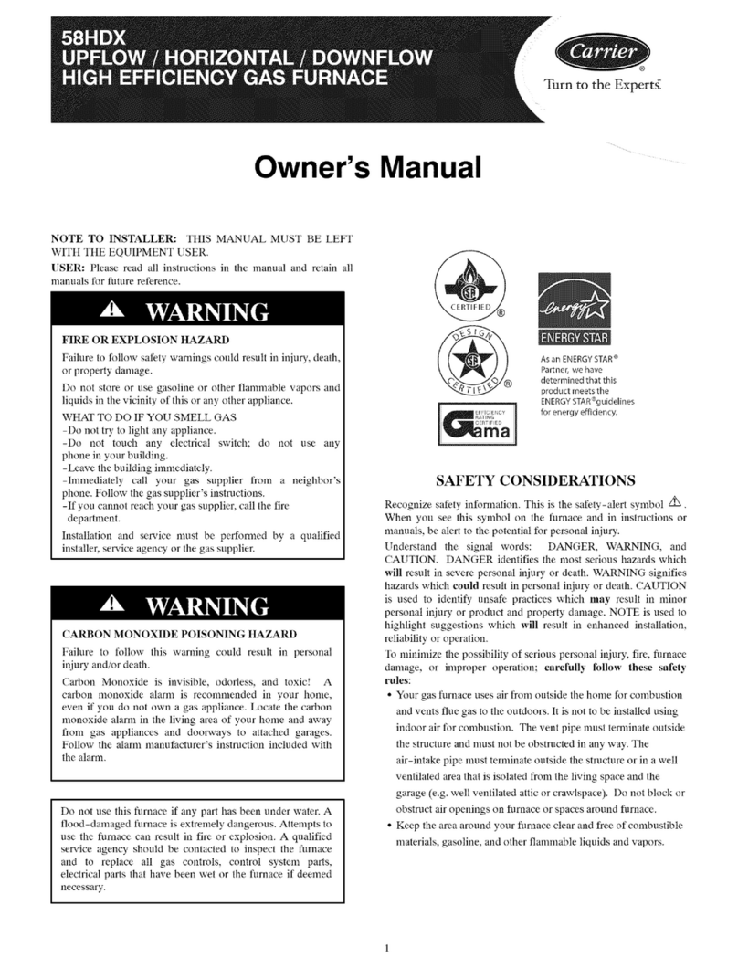 Carrier 58HDX User manual
