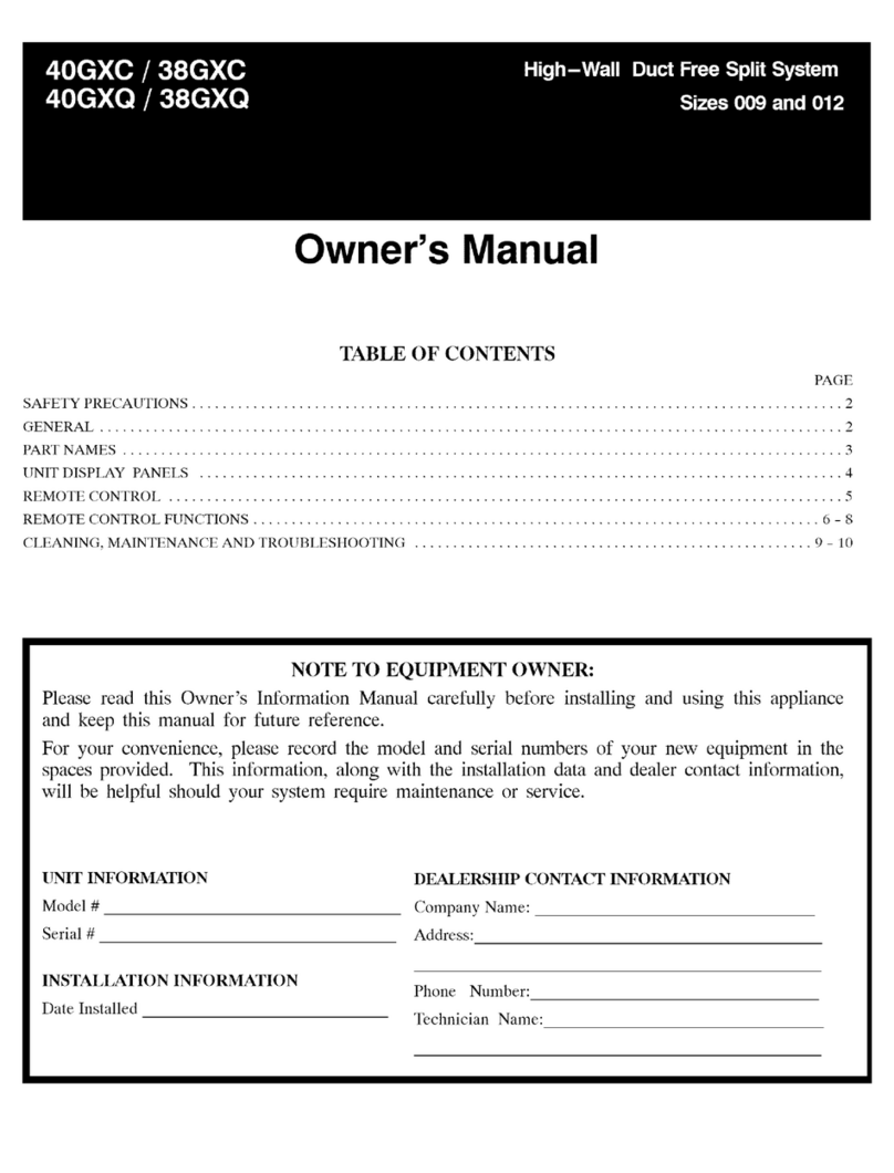 Carrier 40GXQ User manual