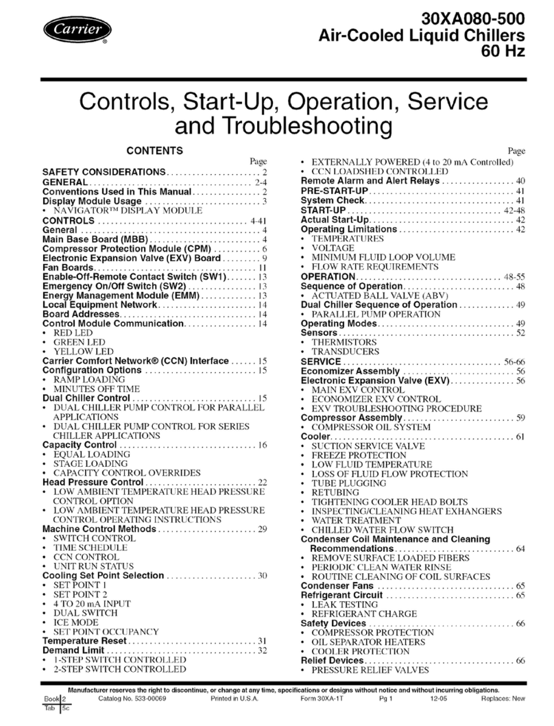 Carrier MINIMUM LOAD CONTROL ACCESSORY 30XA080-500 User guide